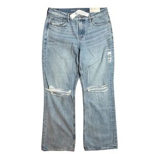 American Eagle 90's Bootcut Distressed Jean Bright Blue Size 14 32W NWT New